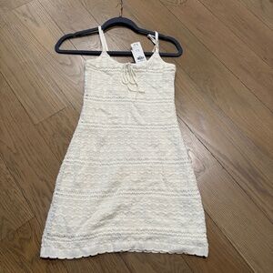 Hollister - Women's crochet white dress. NWT XS
